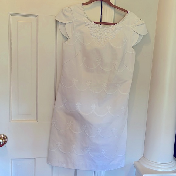 Lily Pulitzer Cotton Dress Embroidery and Subtle Beading. - Picture 1 of 7